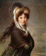 VIGEE-LEBRUN, Elisabeth Portrait of a Young Woman et oil painting
